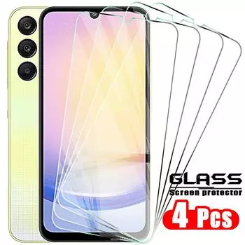 4 шт. закаленное стекло для Samsung Galaxy A15 A25 4g A35 A55 5g A05 A05s Защитное стекло для экрана на A 15 25 35 55 пленка