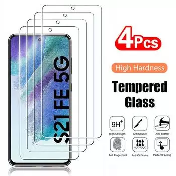 4 шт. закаленное стекло для Samsung Galaxy S23 S20 FE S21FE 2.5D 9H защитная пленка для экрана Samsung Galaxy S21 FE стекло For Samsung A12 чистый