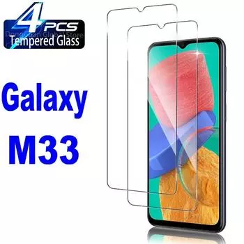4 шт. закаленное стекло для Samsung Galaxy M33 5G защитная пленка для экрана For Samsung A12 чистый