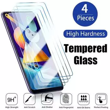4 шт. закаленное стекло для Samsung S22 A13 A52 A10e A10S Защитная пленка для экрана на Samsung A32 A12 A11 A22 A41 A42 A30S Plus 5G стекло Huawei P Smart 2019 чистый