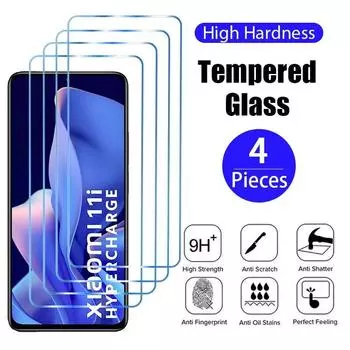 4 шт. закаленное стекло для Xiaomi Mi 11 10 9 8 A2 Lite 5G NE Защитная пленка для экрана для Xiaomi Mi 12T 11T 10T Pro 5G 9T 11i A3 стекло Xiaomi Mi 9 SE чистый