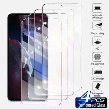 4 шт. закаленное стекло для Xiaomi Redmi Note 13 12 11 10 9 Pro Plus 8 8A 9 9A 9AT 9C 10C 10A 12 12S 11S 10S 9S Poco X3 X4 X5 M3 M4 Pro M5 M5S NFC пленка