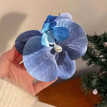 4 шт. заколка для волос элегантный цветок фаленопсис ручной работы шпилька украшение стильная заколка для ежедневного ношения и праздника фиолетовый