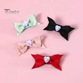 4 шт., заколка для волос для домашних животных, украшение с бантом из искусственного жемчуга, маленькая заколка для волос для щенков и кошек, аксессуары для волос для домашних животных для повседневной носки, фотографии 4pcs