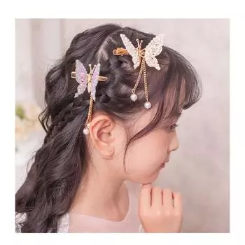 4 шт. Заколка для волос в виде бабочки с подвижными крыльями, аксессуар для волос для супер-феи-подростка, заколка для челки на бок, милая повязка на голову