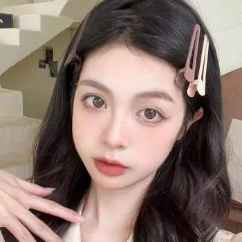 4 шт. заколки для волос, длинные волнистые прямые однотонные противоскользящие многоразовые легкие заколки для челки, боковые зажимы, женские аксессуары для волос C