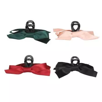 4 шт., заколки для волос с бантом, нескользящие элегантные заколки для волос с бантом, аксессуары для волос для женщин и девочек