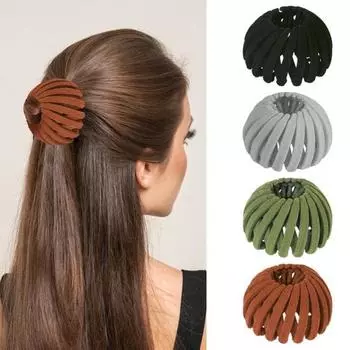 4 шт. заколки для волос в виде птичьего гнезда в форме фрикадельки, заколка для волос в виде птичьего гнезда, держатель для хвоста