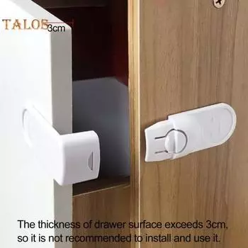 4 шт. замки для ящиков, плотные, противозащемляющие, ручные, самоклеящиеся, практичные, детские, безопасные, для дома, с пряжкой для шкафа