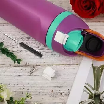 4 шт. Запасные части для кнопок бутылки с водой для крышки Owala FreeSip Идеальное уплотнение для предотвращения капель Легко заменять и эксплуатировать аксессуар для бутылки с водой 4pcs белый