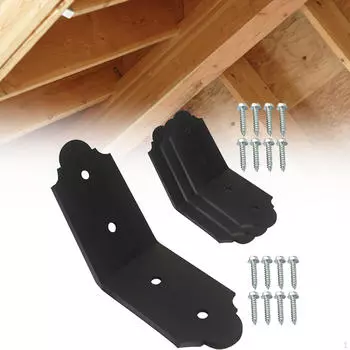 4 шт., заподлицо с внутренней стороны разъема углового кронштейна 45 градусов, угловая скоба с прорезями 135