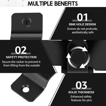 4 шт. защелка для раздвижной двери амбара, защелка для откидной двери на 180 градусов, дверной болт из нержавеющей стали для оконного шкафа, забора, сада, улицы