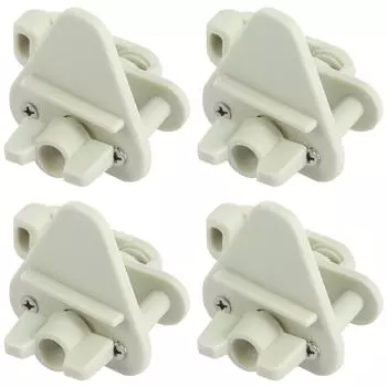 4 шт. защелка для ворот понтонного катера, пластиковая морская защитная дверь, сменный комплект, прочная левая и правая защелка для ворот белый