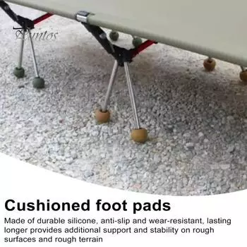 4 шт., защита для ног для походного стула, мебельные колпачки для ножек, износостойкие, стабильные, нескользящие, простые в установке чехлы для ножек стула чёрный