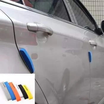 4 шт. защита кромки двери автомобиля украшение автомобиля 4 шт. защитная полоса для двери автомобиля защита от царапин резиновые наклейки на бампер автомобиля белый