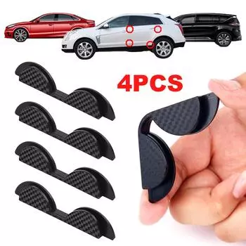 4 шт. защита от царапин на двери из углеродного волокна ПВХ противоударная накладка из ПВХ протектор против царапин наклейка на дверь автомобиля защита угла