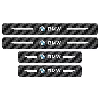 4 шт. Защита порогов автомобиля из углеродного волокна 3D наклейка Автоаксессуары для BMW E46 E90 E60 F30 F10 E39 E36 F20 G30 G20 E87 E92 E91