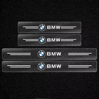 4 шт. Защита порогов автомобиля Прозрачный декоративный значок 3D наклейка для BMW E46 E39 E90 E60 E36 F30 F10 E34 E30 F20 E92 M3 M4 M5