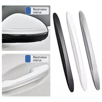 4 шт. защитная лента для двери автомобиля, противоударные полосы, невидимые полосы для защиты бампера от царапин, автомобильные защитные полосы, наклейки на губы двери, автомобильные аксессуары прозрачный