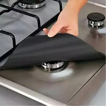 4 шт. Защитные чехлы для газовых плит, кухонные многоразовые чехлы для горелок, коврик, чистящая подкладка, чехол, верхняя часть защитных чехлов для газовых плит