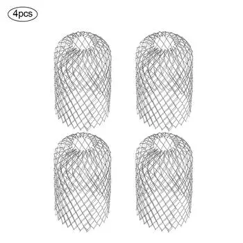 4 шт. Защитные фильтры для водосточного желоба 3 дюйма Расширяемый алюминиевый фильтр-сетка Предотвращает засоры Листоуловители Мусор Дренажная сетка Крышка