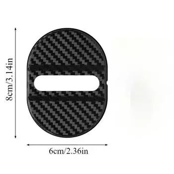 4 шт. Защитные накладки на дверные замки автомобиля Пластиковые накладки на дверные замки автомобиля Амортизация Снижение шума Звукоизоляционные наклейки Уплотнительная накладка Буфер 4PCS чёрный