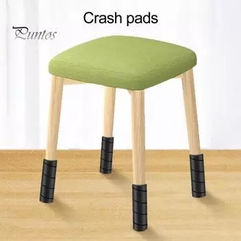 4 шт. Защитные накладки на ножки кровати, предотвращающие столкновения, подушки для ножек стола, жесткие защитные накладки на ножки мебели, конструкция из резьбы, без клея, простая установка стула чёрный