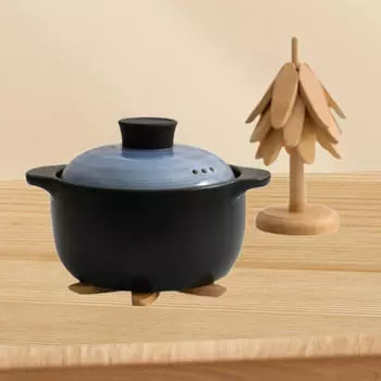 4 шт. Защитные подставки под стол, в форме сердца, нескользящие деревянные подставки под тарелки, Wooden