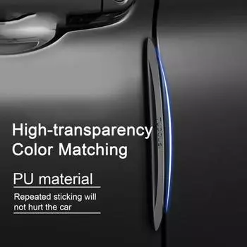 4 шт. защитные полоски для дверей автомобиля, невидимые, не оставляющие следов, защита от царапин, легко очищаемая палочка, полосы на бампере автомобиля для лакокрасочной поверхности