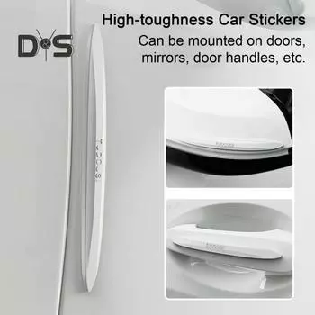 4 шт. защитные полоски для дверей автомобиля, невидимые следы, защита от царапин, легко очищаемая палочка, полоски на бампер автомобиля для поверхности краски белый