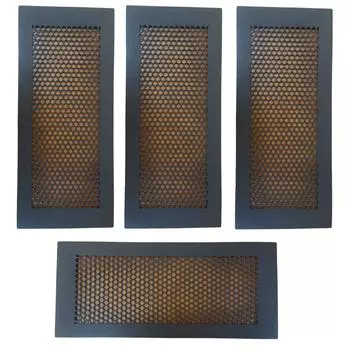 4 шт. Защитные силиконовые накладки на вентиляционные отверстия для безопасности детей, простая установка, защита от детей, силиконовые накладки, улучшают циркуляцию воздуха для дома чёрный