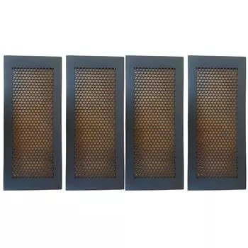 4 шт. Защитные силиконовые накладки на вентиляционные отверстия для безопасности детей, простая установка, защита от детей, силиконовые накладки, улучшают циркуляцию воздуха для дома чёрный