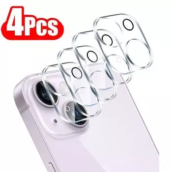4 шт., защитный чехол из закаленного стекла для объектива HD-камеры для IPhone 15/14/13/12/11 Pro Max/15/14 Pro Max, прозрачная защитная пленка для полной камеры с защитой от царапин iphone 11 Pro Max чистый