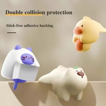 4 шт. Защитный уголок для мебели в виде животных, защита от столкновений, для детей, мягкий самоклеящийся ПВХ, для стола, в виде медведя, кошки, утки, с острыми краями Bear