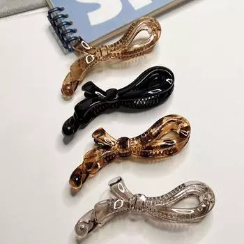 4 шт. Зажим-банан Вертикальный зажим Зажим для хвостика Большой Элегантный Цветок Маленький Свежий Нескользящий Зажим для волос Заколка Аксессуары для волос Size fits all