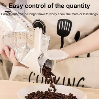 4 шт. зажим для пакетов с зажимом и носиком для заливки, пищевой запайщик для пакетов с конфетами, простые в использовании зажимы для закусок, многоразовые зажимы для пакетов для организации и 4pcs серый