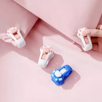 4 шт. зажим для простыни, противоскользящие застежки, надежное неинвазивное одеяло без иглы, устойчивое к стрессу одеяло в виде кошачьей лапы, захват для покрывала, принадлежности для спальни белый