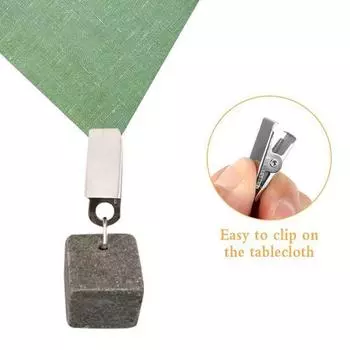 4 шт., зажим для скатерти, стильная стабильная квадратная форма, мраморная скатерть, вес для пикников, вечеринок, свадеб на открытом воздухе белый