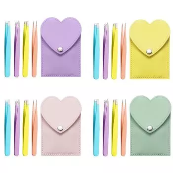 4 шт зажимы для бровей профессиональный набор пинцетов для бровей для женщин и мужчин фиолетовый