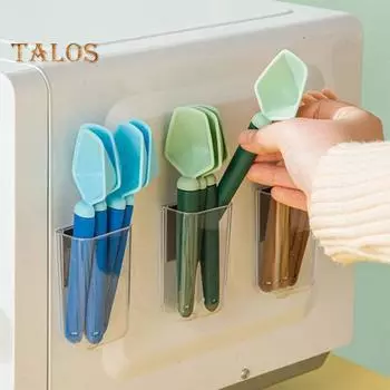 4 шт. зажимы для герметизации пищевых продуктов двойного назначения, многоцветные надежные мерные ложки для хранения продуктов с коробкой для хранения, обустройство дома темно-зеленого