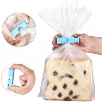 4 шт., зажимы для мини-закусок, полезный пружинный пресс для еды, закрывается зелёный