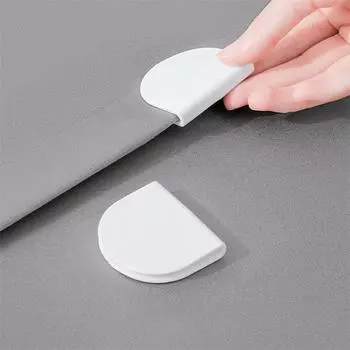 4 шт. зажимы для занавески для душа против брызг, товары для ванной комнаты, предметы первой необходимости для дома, держатели зажимов для штор для туалета One Size белый