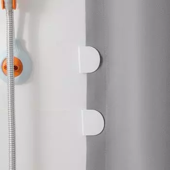 4 шт., зажимы для занавесок для душа, ветрозащитные самоклеящиеся, простая установка, защита от брызг, держатели для занавесок, принадлежности для ванной комнаты S