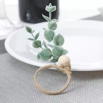 4 шт. Зеленые кольца для салфеток, льняная пуговица для салфеток, имитация пряжки для салфеток для свадеб и вечеринок 4pcs