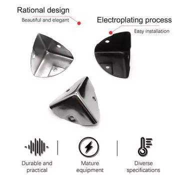 4 шт. железный уголок, защитный чехол для угла стола, защитный чехол для ювелирного сундука, деревянный ящик, декоративные ножки, металлический уголок A7