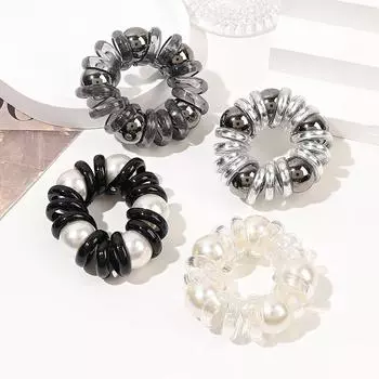 4 шт. жемчужная телефонная линия петля для волос женская премиум-класса высокая повязка на голову для волос кожаная повязка для волос украшения для волос