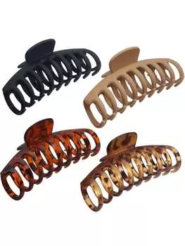 4 шт. женская многоцветная смола цветок простой и модный французский элегантный зажим для волос