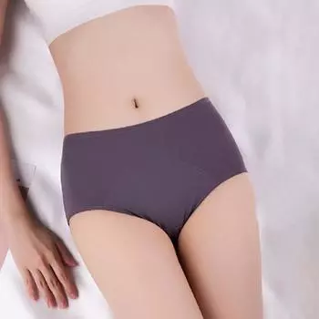 4 шт. женские хлопковые трусы для менструации с высокой талией, герметичные менструальные трусы, защитные трусы от недержания для женщин старше 60 лет M красный