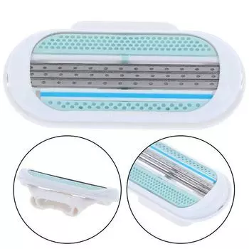 4 шт., женские лезвия для безопасной бритвы, красивое бритье для женщин, 3-слойное лезвие, бритвенная головка, лезвие бритвы 4 Pcs