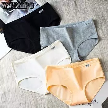 4 шт. женские трусики, хлопковые трусики для девочек, легкие и дышащие плавки L